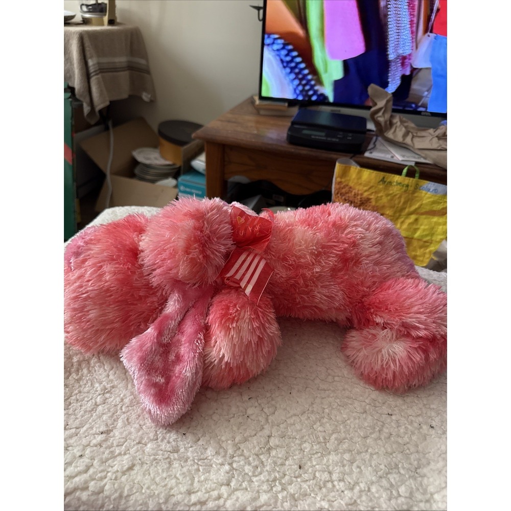 Chosun Vintage Rare  Puppy Dog Floppy Pink Tie Dye Plush